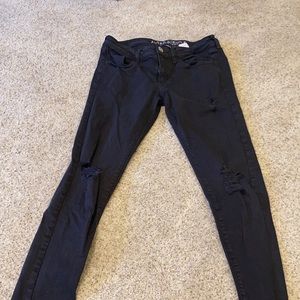 American Eagle Black Ripped Jeans